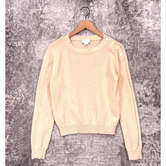 A.P.C. Sweater XS Womens Wool Ivory Knit Button Collar Pullover - Picture 1 of 8